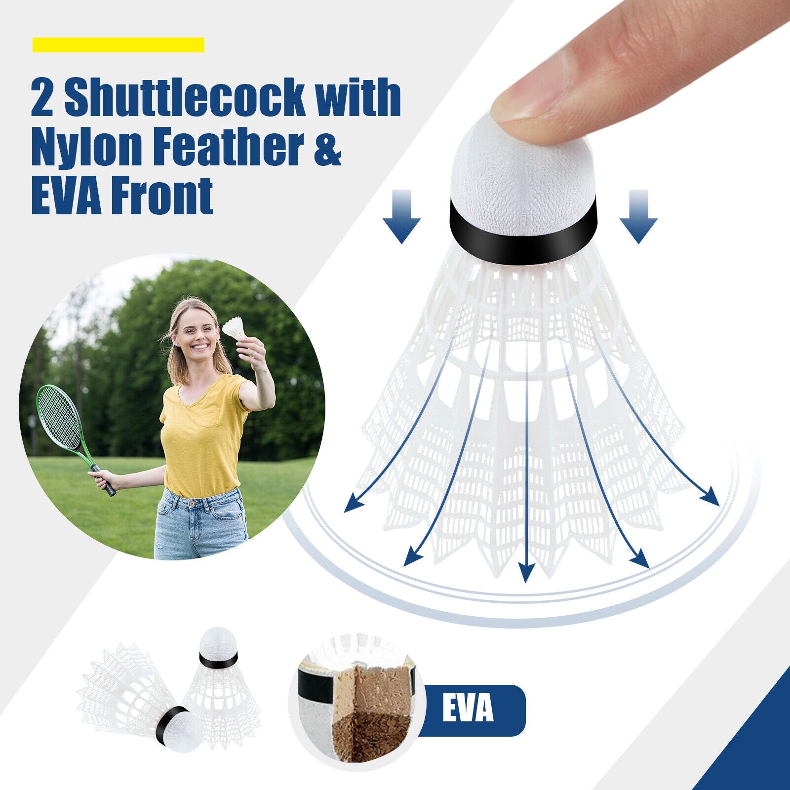 Adjustable Badminton Net Stand with Portable Carry Bag