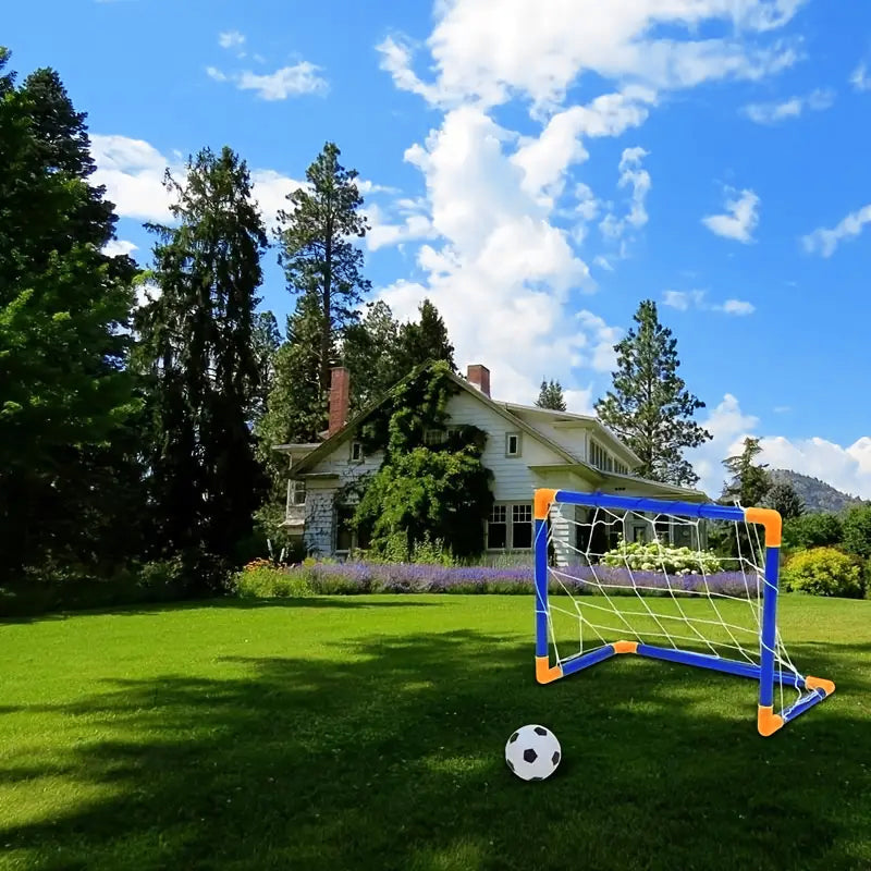 Mini Foldable Soccer Goal Set with Detachable Posts
