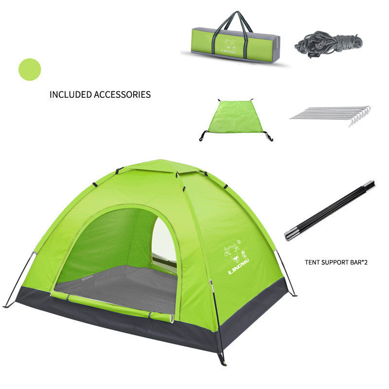 Single-Layer Outdoor Camping and Beach Tent
