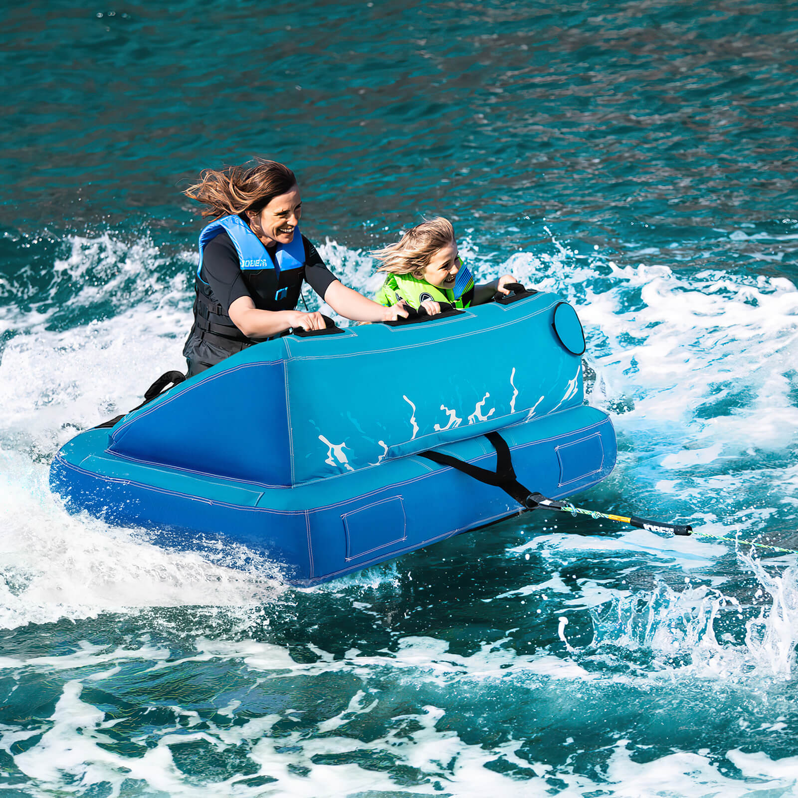 2-Person Inflatable Towable Water Sport Tube for Boating