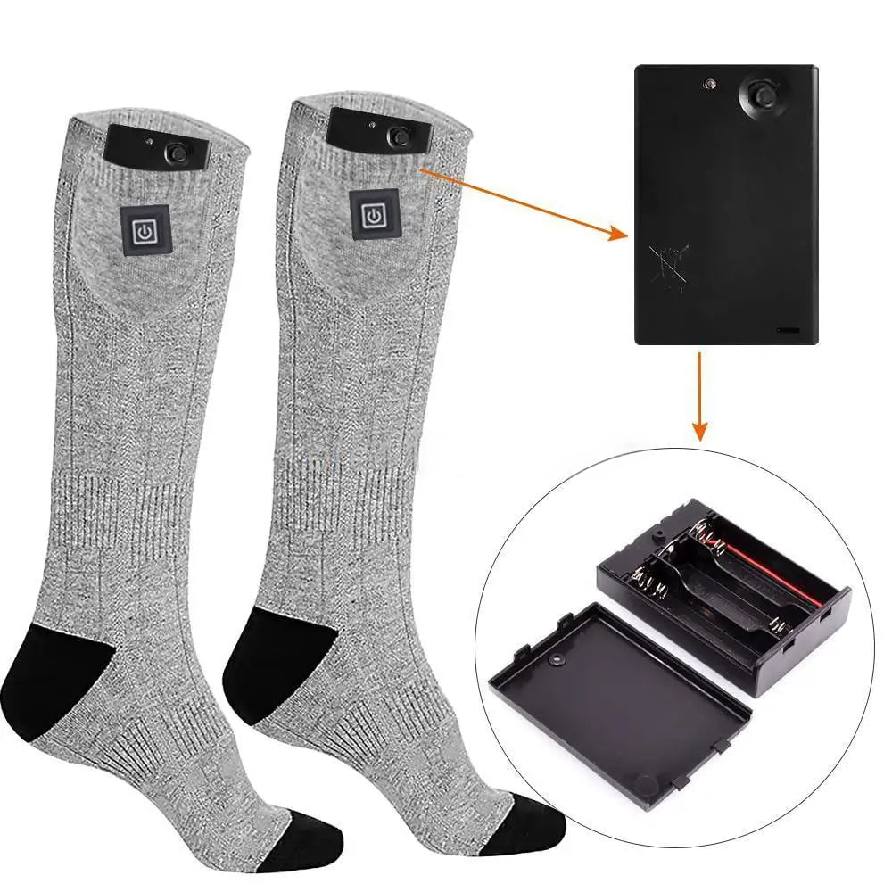 Rechargeable Electric Heated Winter Socks for Outdoor Sports