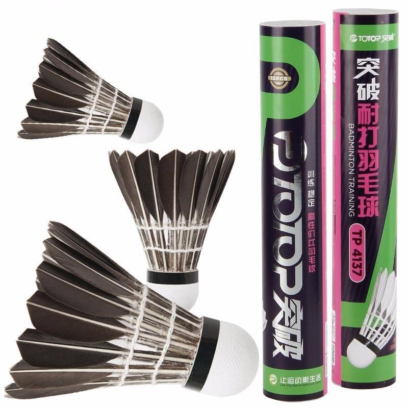 12PCS Badminton Shuttlecock Set with Storage Barrel