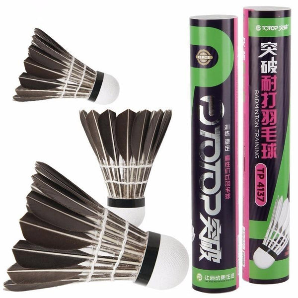 12PCS Badminton Shuttlecock Set with Storage Barrel