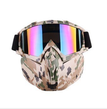 Windproof Ski and Snowboard Goggles with Face Mask