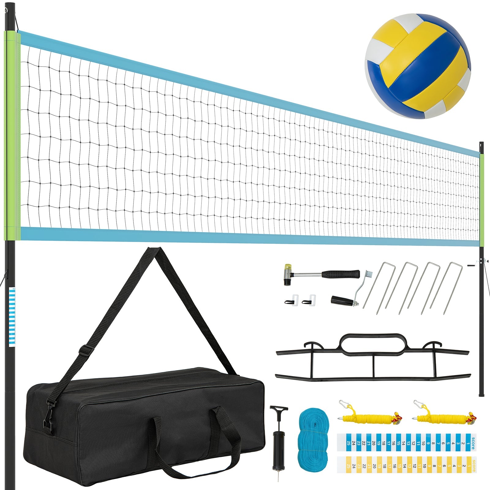 Portable Outdoor Volleyball Net Set Heavy-Duty System