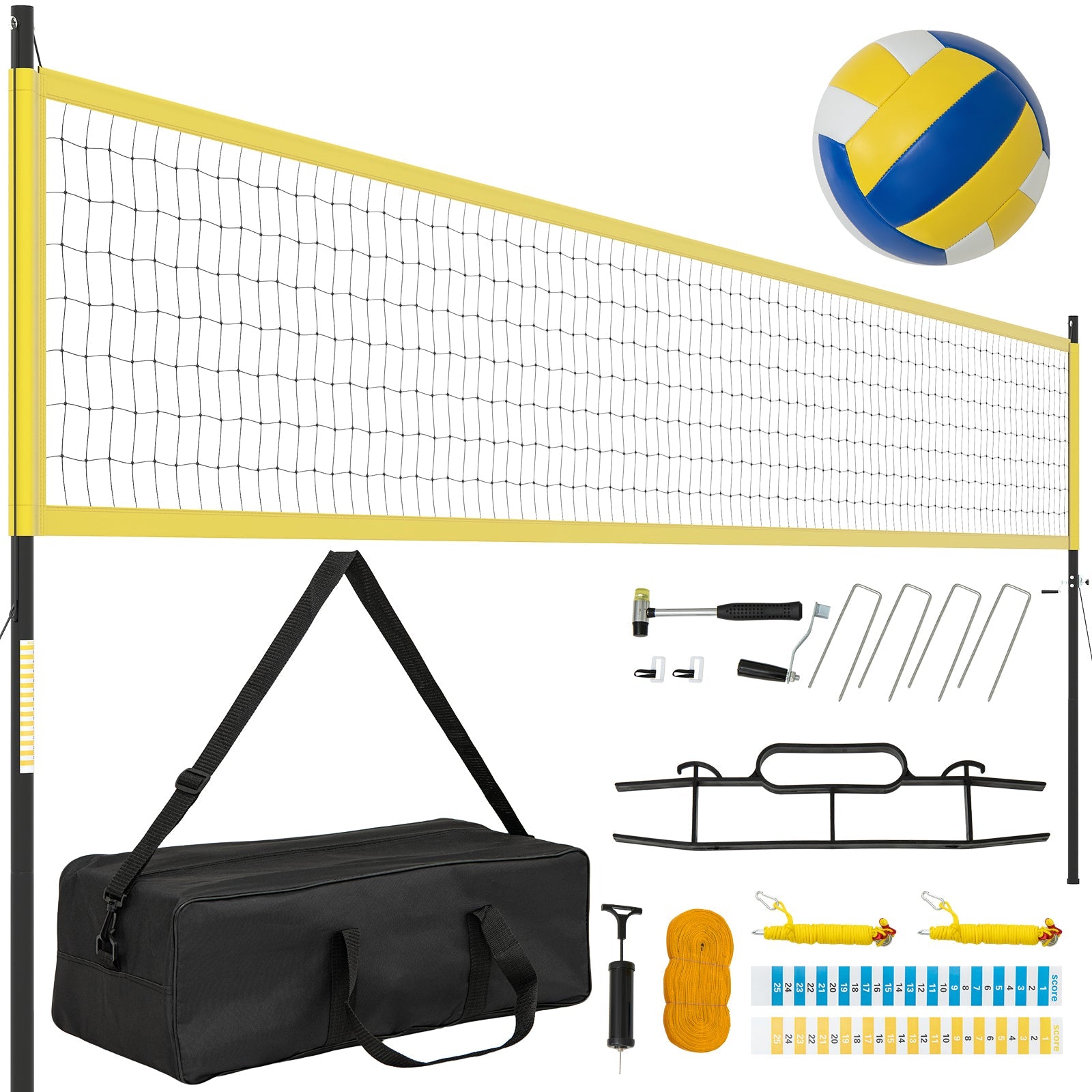 Portable Outdoor Volleyball Net Set Heavy-Duty System