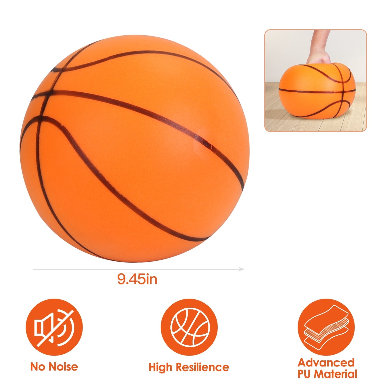 Portable Silent Foam Basketball for Indoor Low-Noise Training