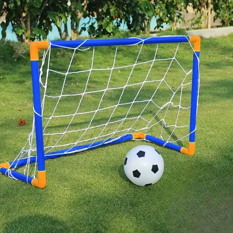 Mini Foldable Soccer Goal Set with Detachable Posts