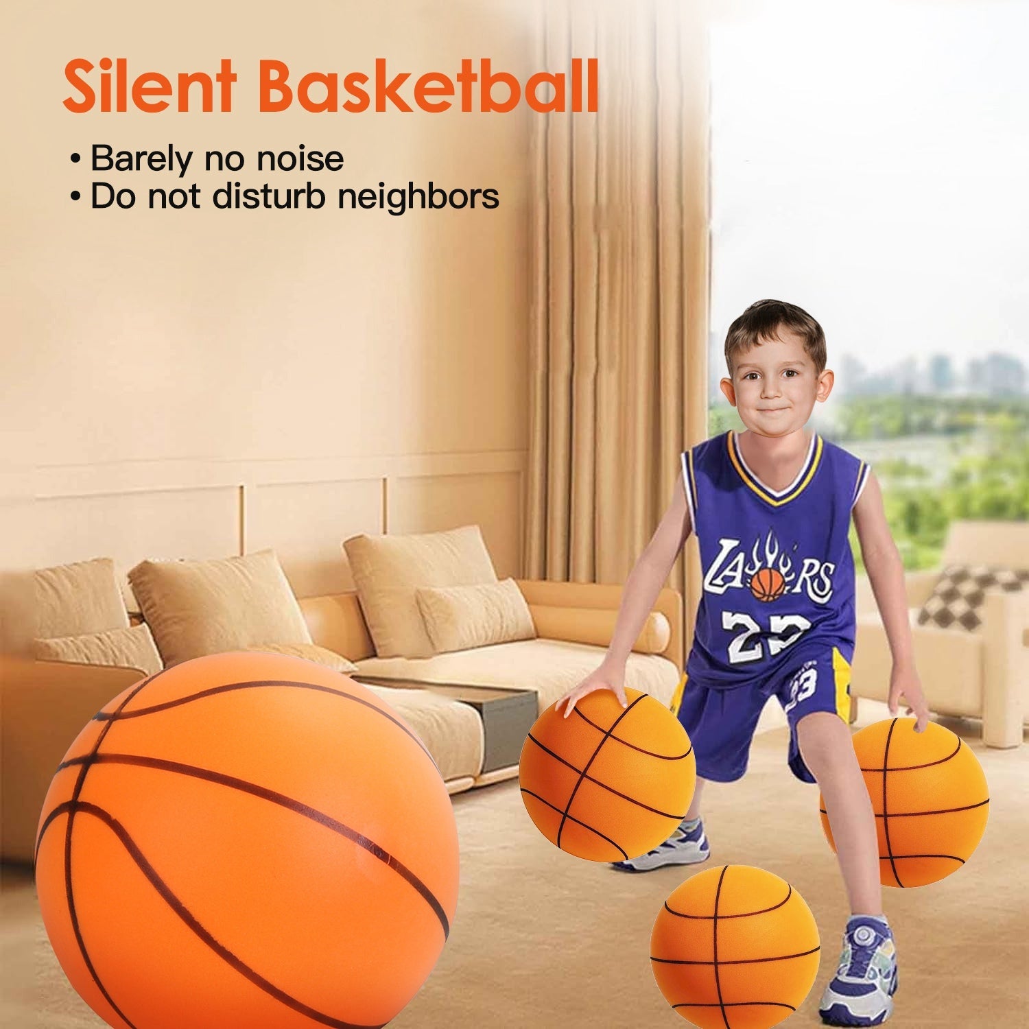 Portable Silent Foam Basketball for Indoor Low-Noise Training