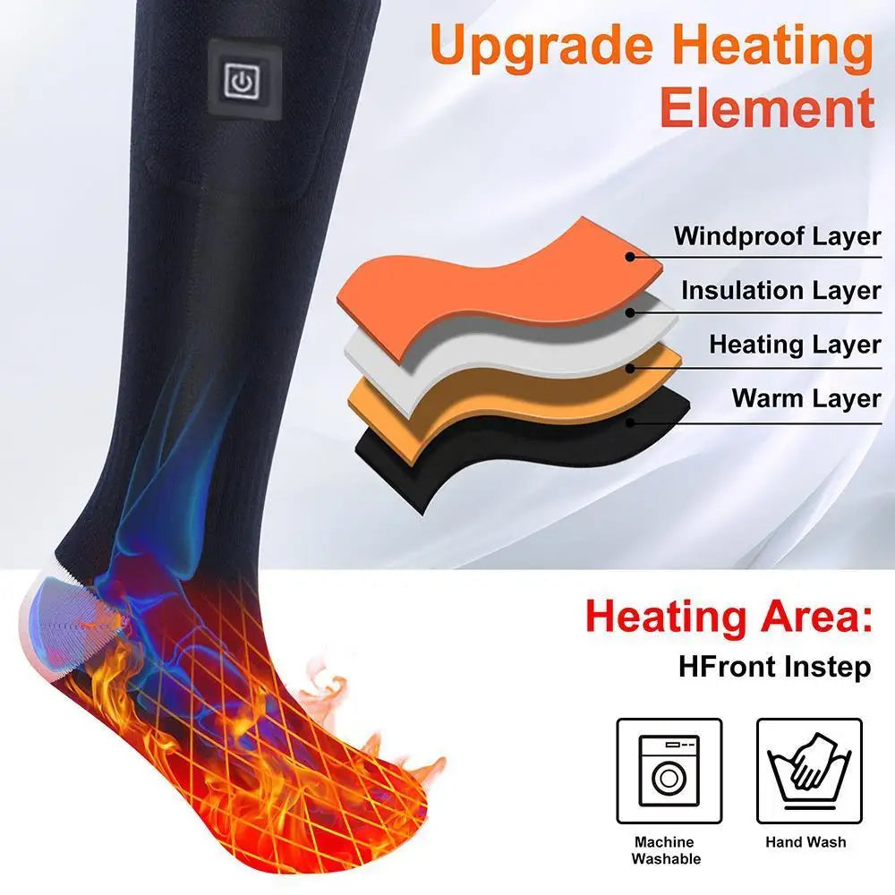 Rechargeable Electric Heated Winter Socks for Outdoor Sports