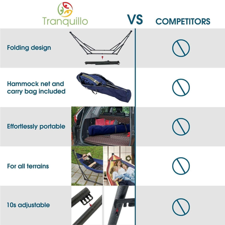 Tranquillo Original Collapsible Hammock with Stand