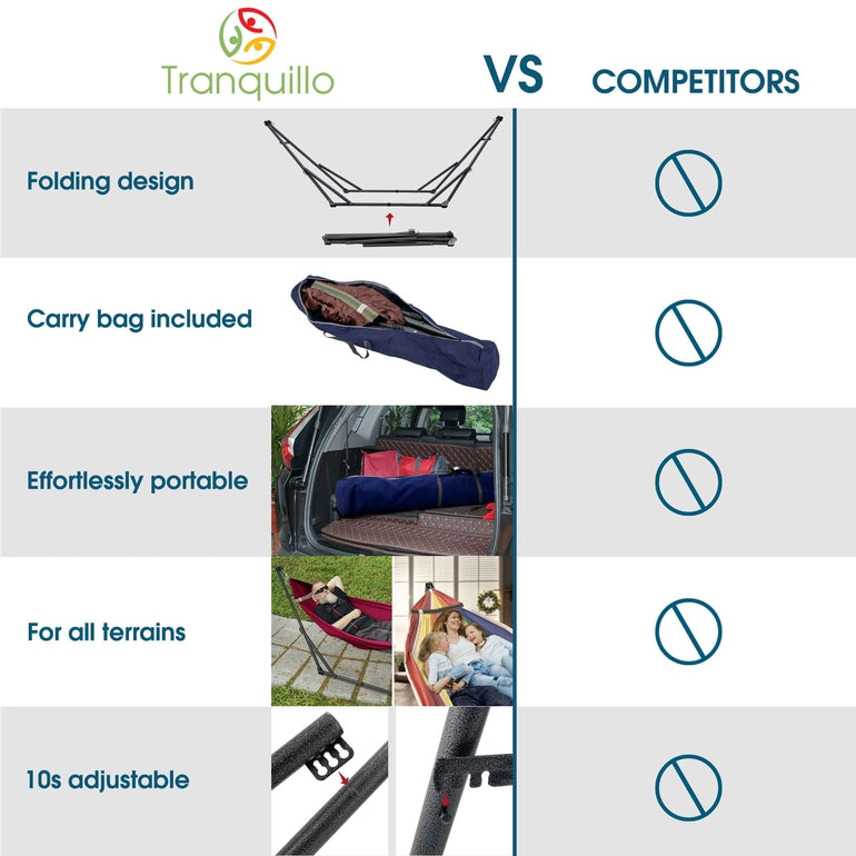 Tranquillo Original Collapsible Hammock with Stand