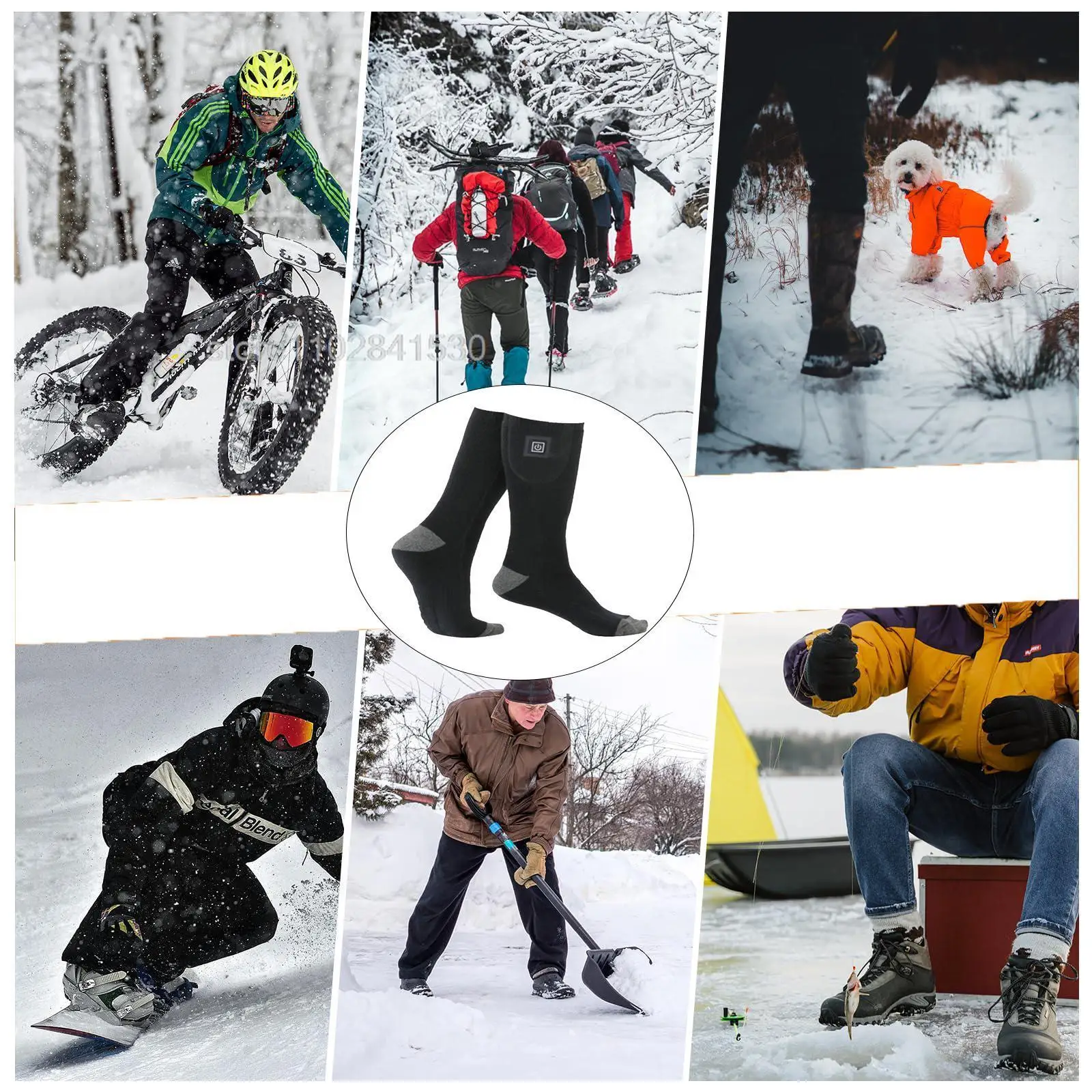 Rechargeable Electric Heated Winter Socks for Outdoor Sports