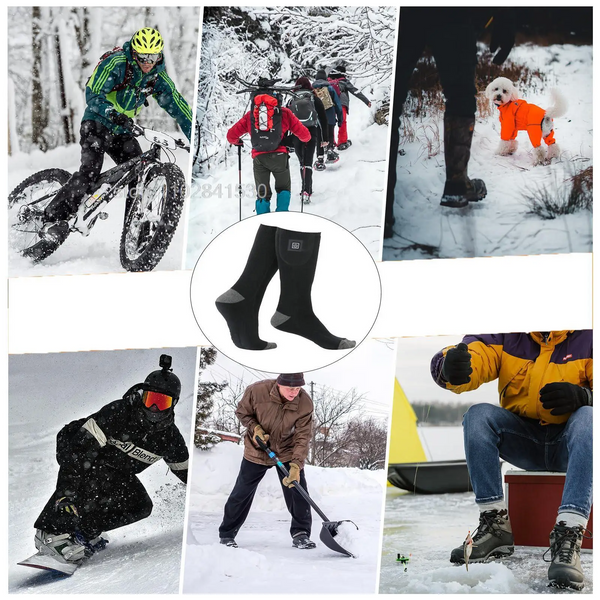 Rechargeable Electric Heated Winter Socks for Outdoor Sports