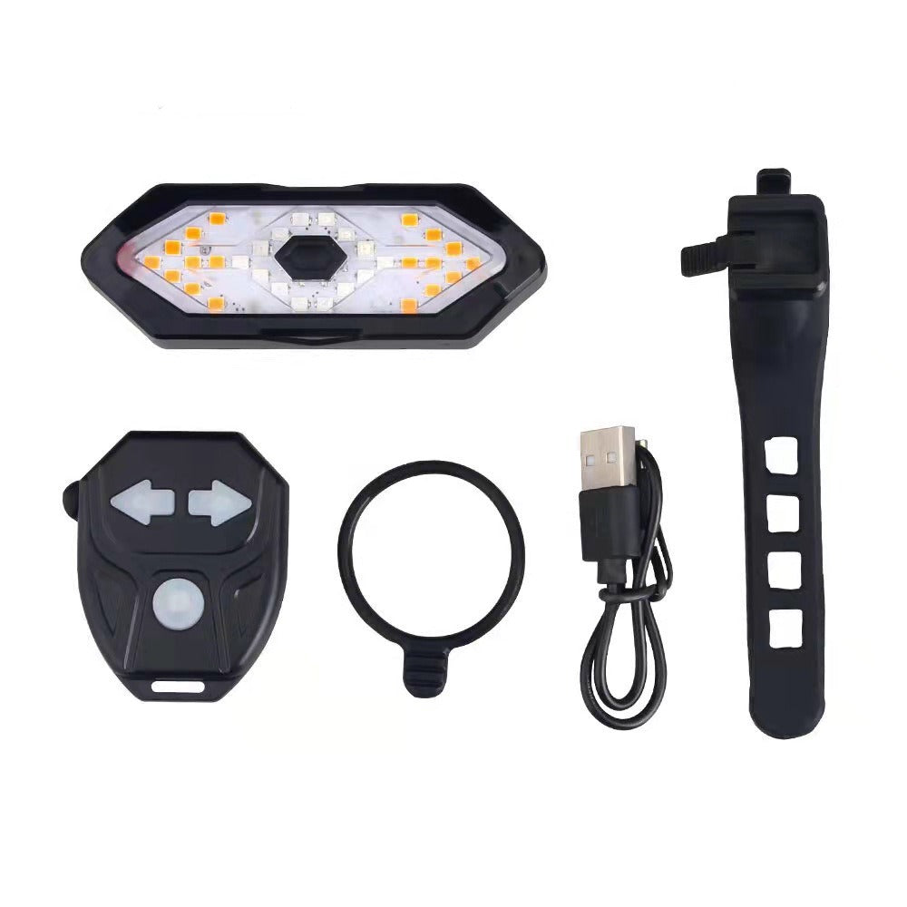 Rechargeable Bike Turn Signal LED Tail Light with Remote Control