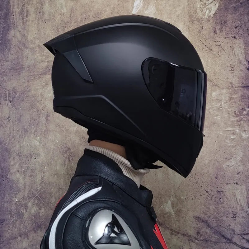 Full Face Racing Motorcycle Helmet with Double Visor