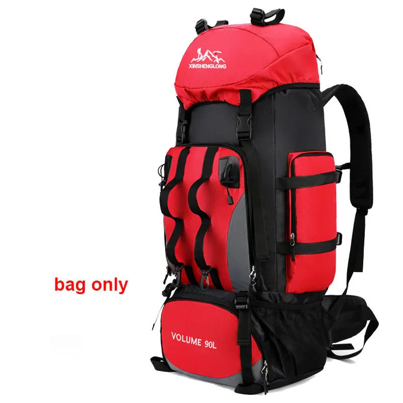 90L Waterproof Hiking Camping Backpack Travel Trekking Bag