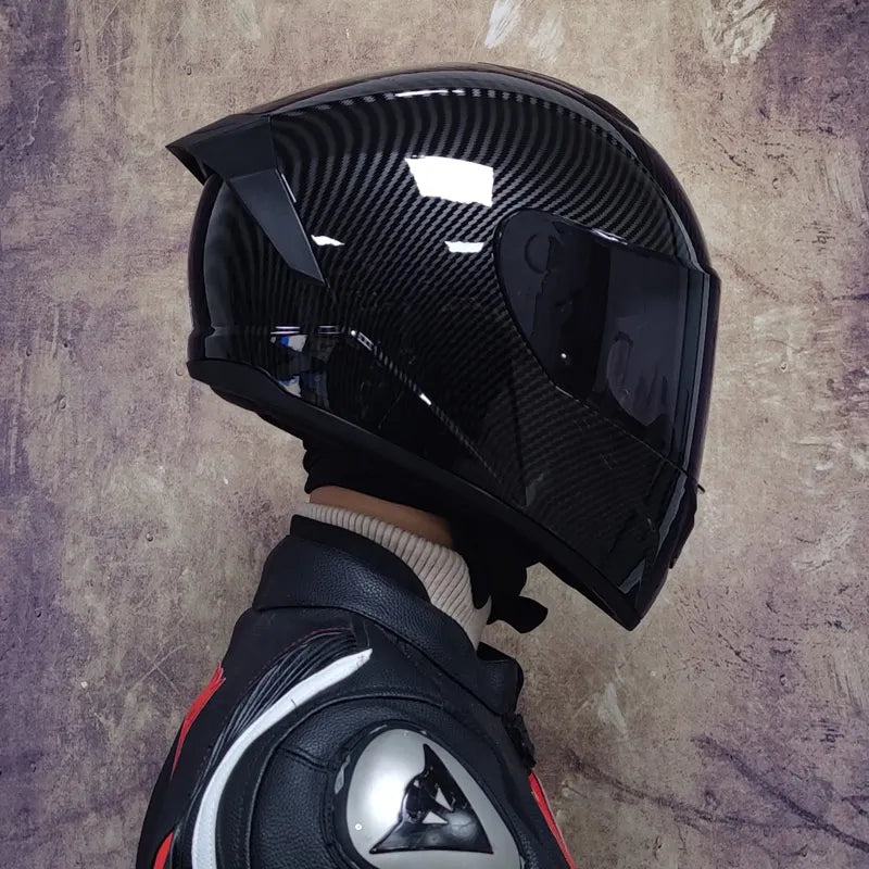Full Face Racing Motorcycle Helmet with Double Visor