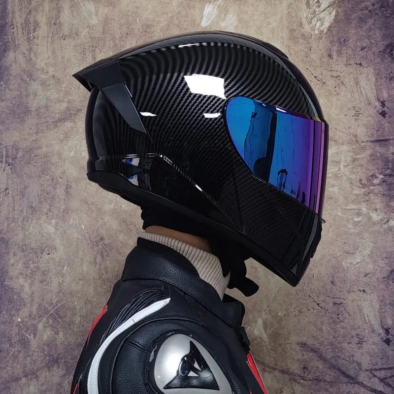 Full Face Racing Motorcycle Helmet with Double Visor