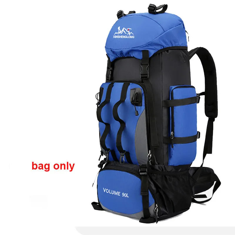 90L Waterproof Hiking Camping Backpack Travel Trekking Bag