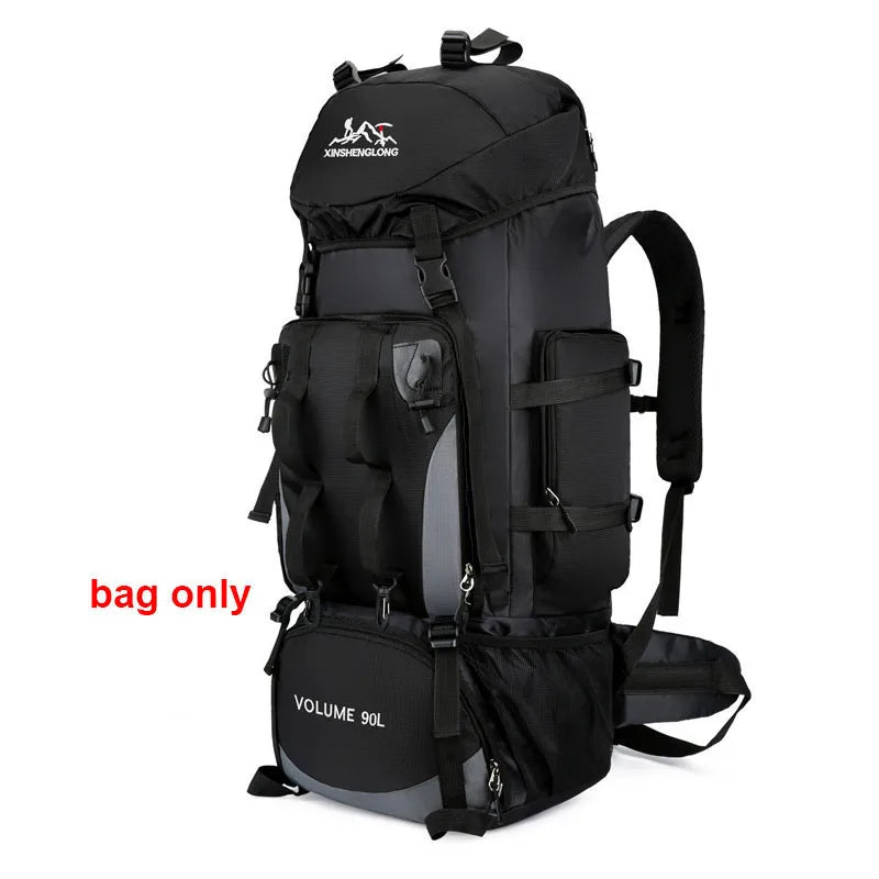 90L Waterproof Hiking Camping Backpack Travel Trekking Bag