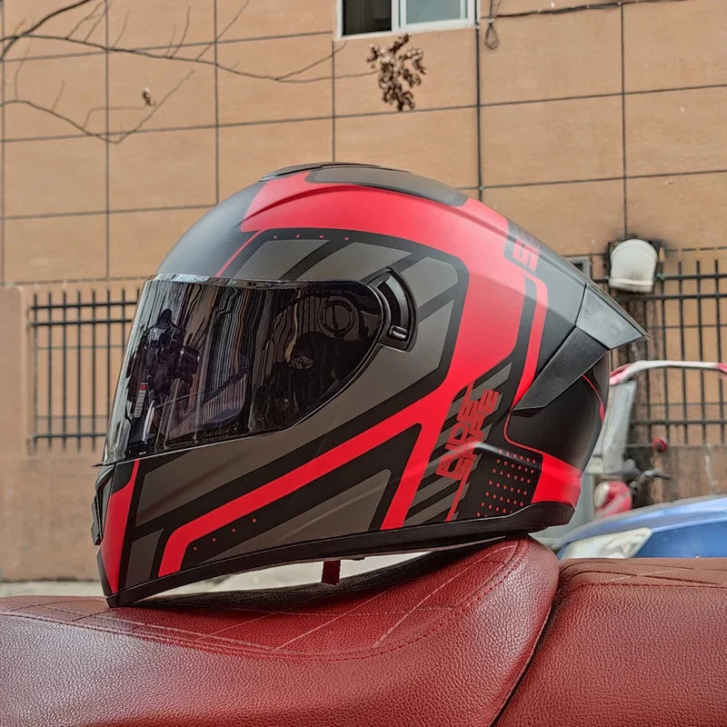 Full Face Racing Motorcycle Helmet with Double Visor