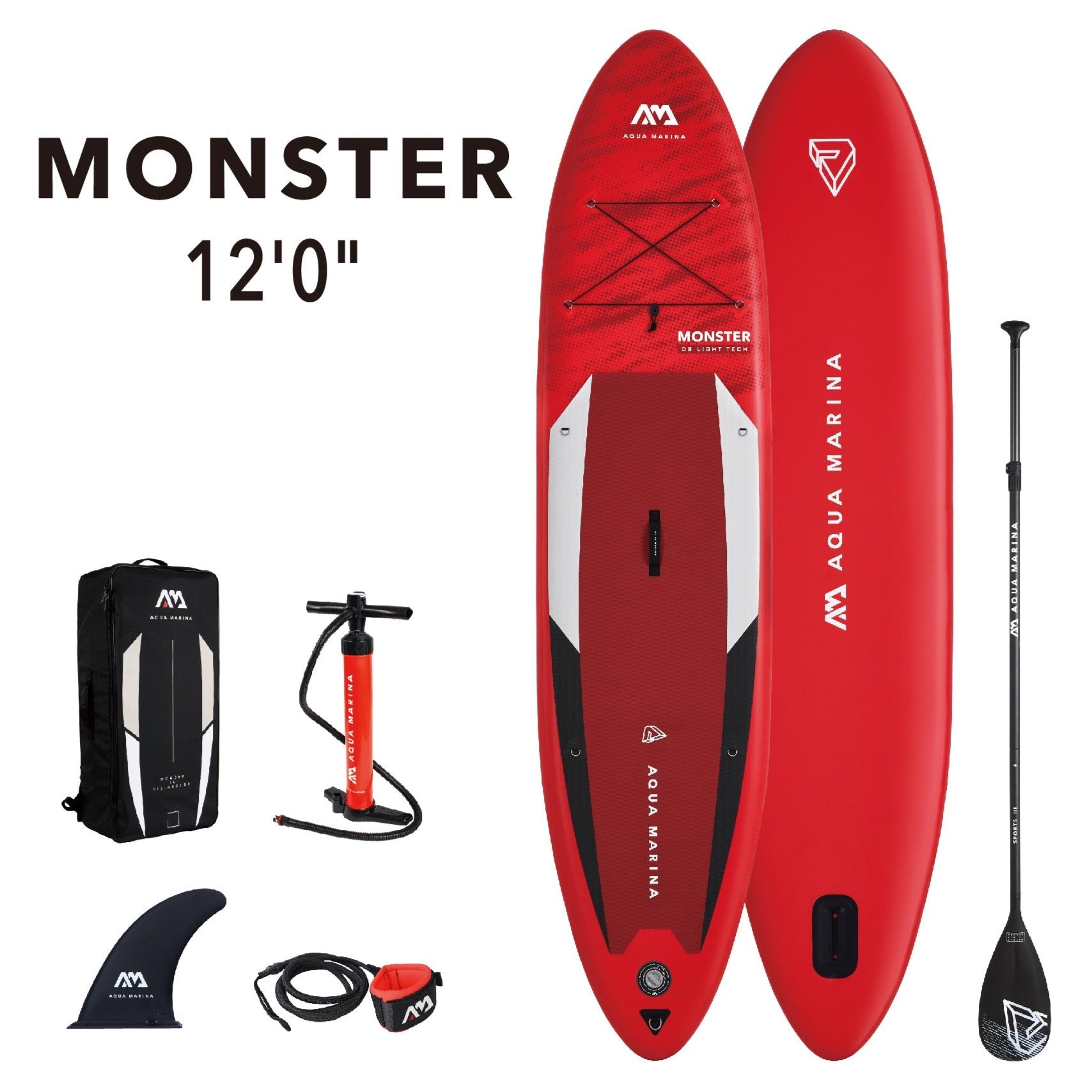 Aqua Marina M12'0" Inflatable All-Around SUP Paddle Board
