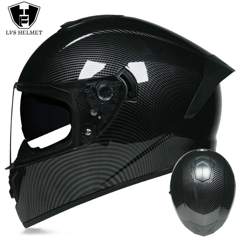 Full Face Racing Motorcycle Helmet with Double Visor