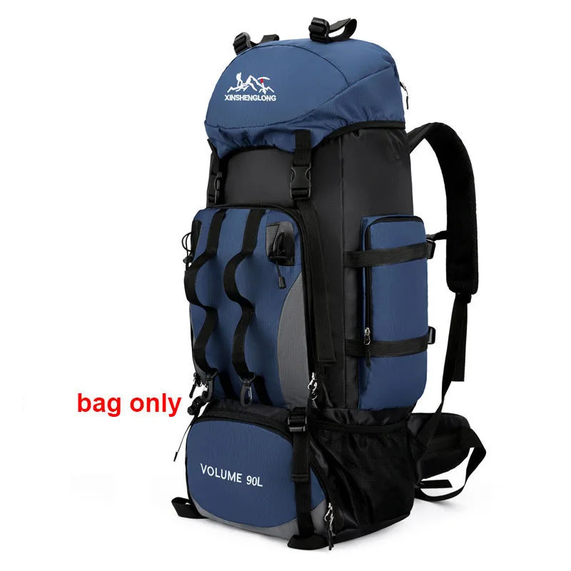 90L Waterproof Hiking Camping Backpack Travel Trekking Bag