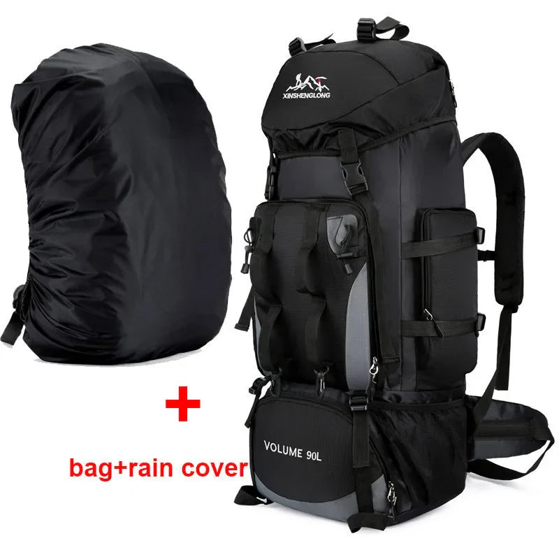 90L Waterproof Hiking Camping Backpack Travel Trekking Bag