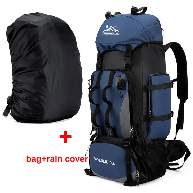 90L Waterproof Hiking Camping Backpack Travel Trekking Bag