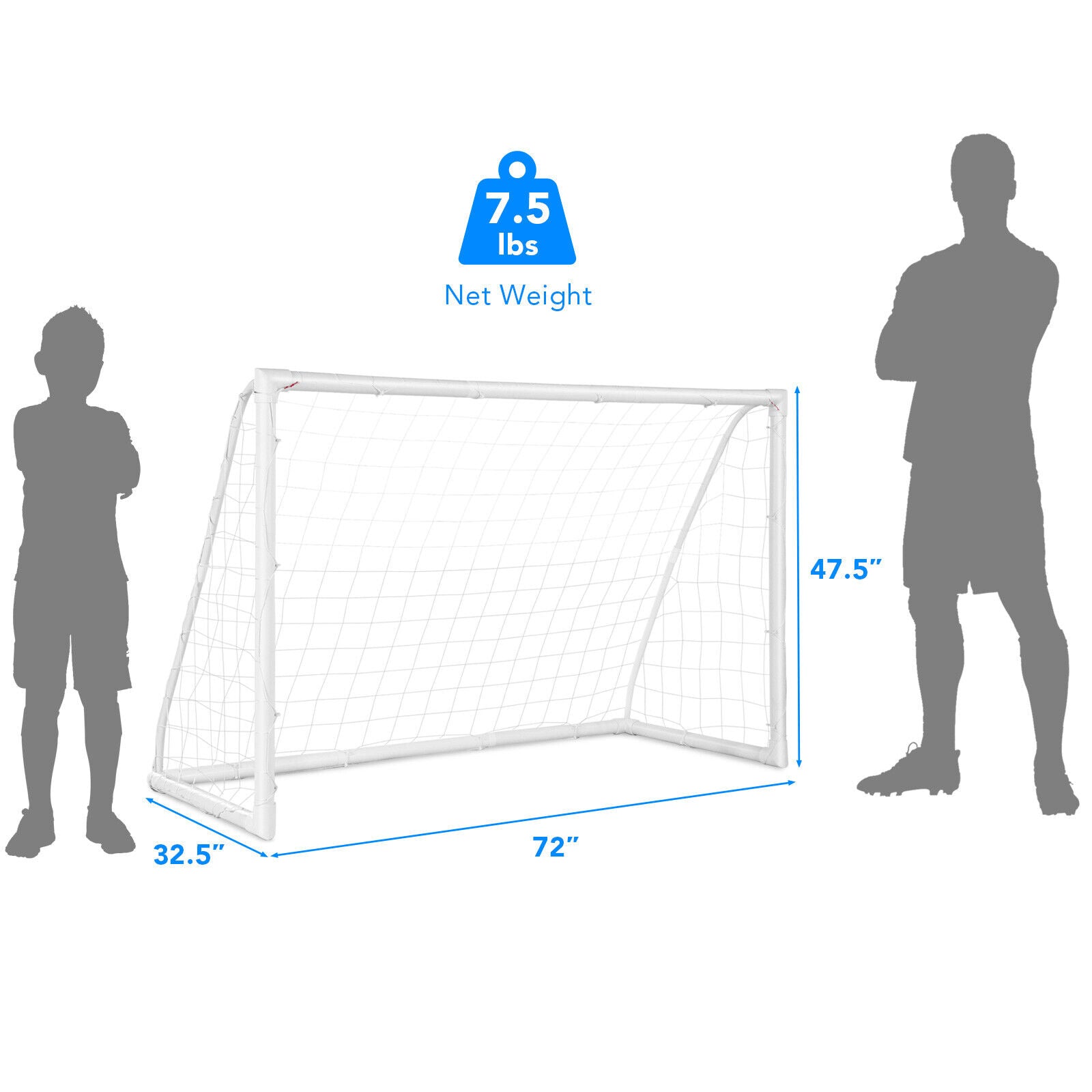 6 x 4 Feet Soccer Goal with Durable UPVC Frame