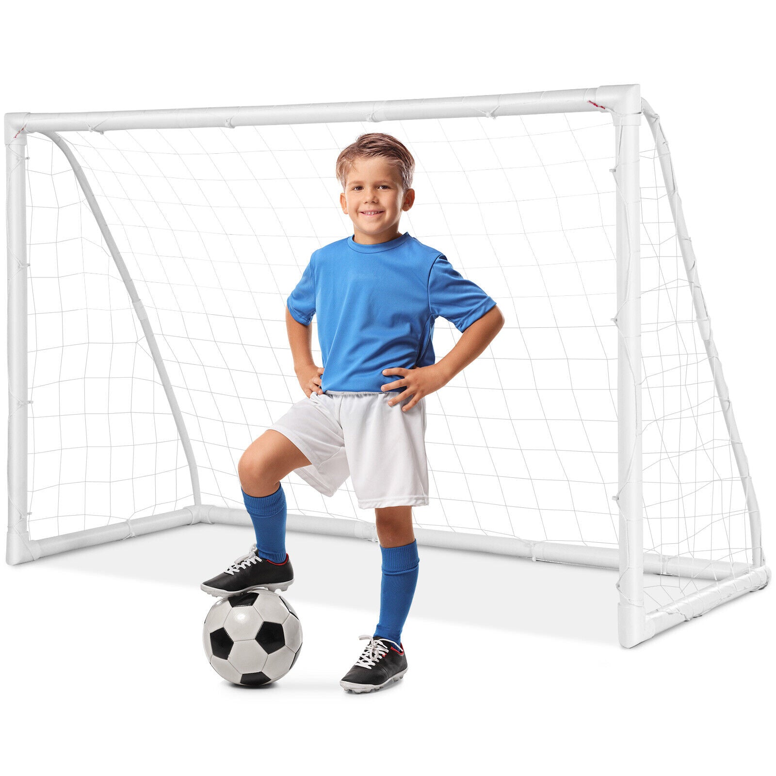 6 x 4 Feet Soccer Goal with Durable UPVC Frame