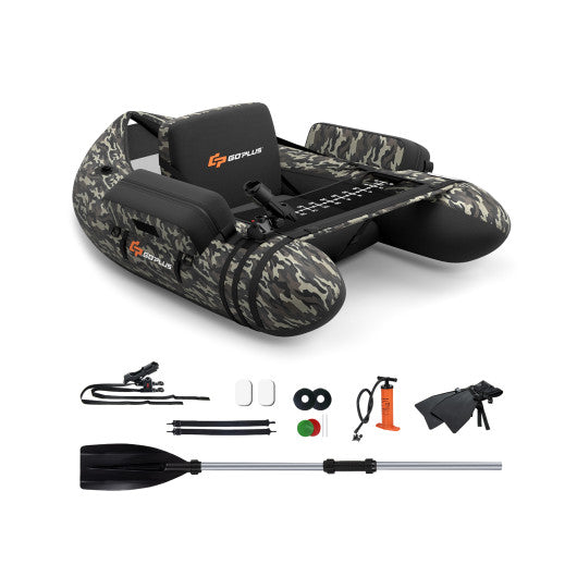 Camouflage Inflatable Fishing Float with Storage Pockets