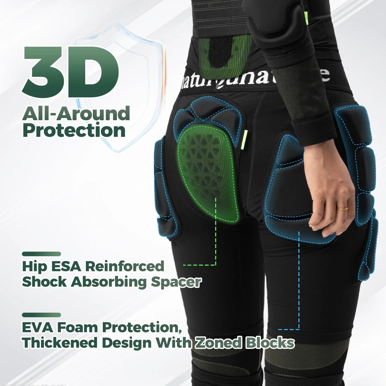 Padded Ski Hip Protector for Winter Sports Safety