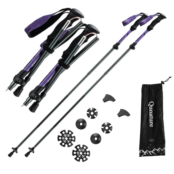 Foldable Aluminum Trekking Pole with Adjustable Height