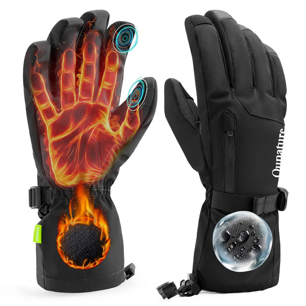 Waterproof Split-Finger Ski Gloves with Touchscreen Design