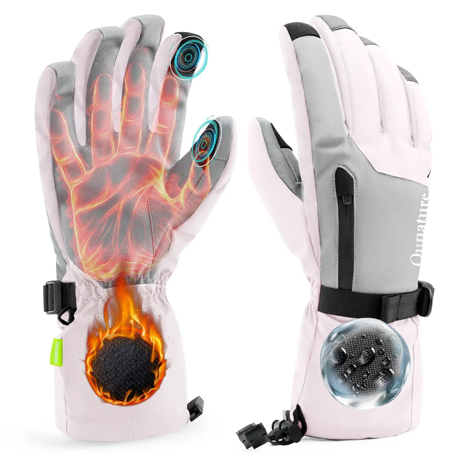 Waterproof Split-Finger Ski Gloves with Touchscreen Design
