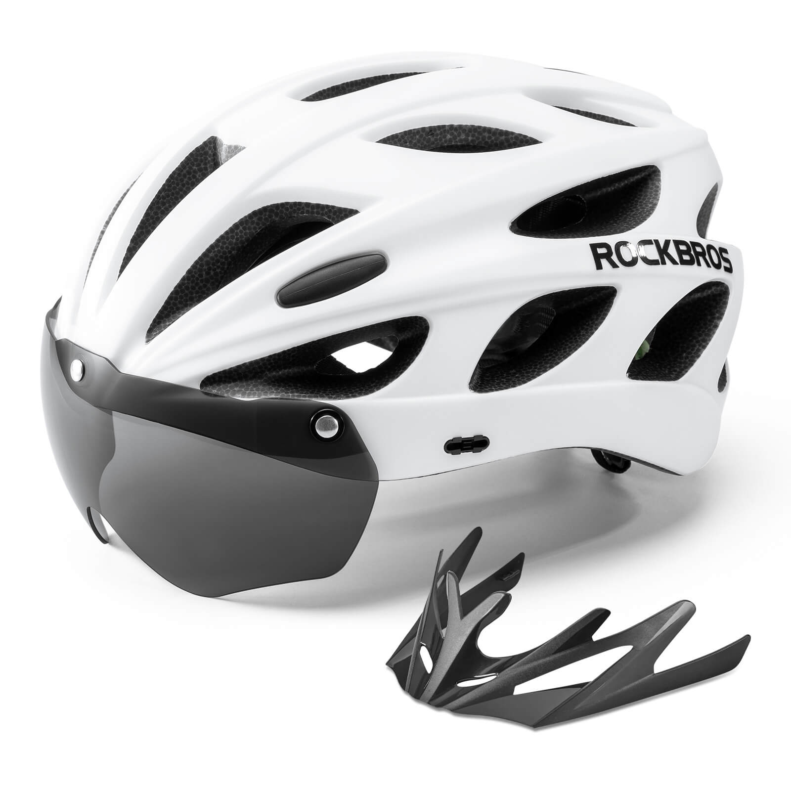 Pottier Bike Helmet with Visor and Protective Goggles