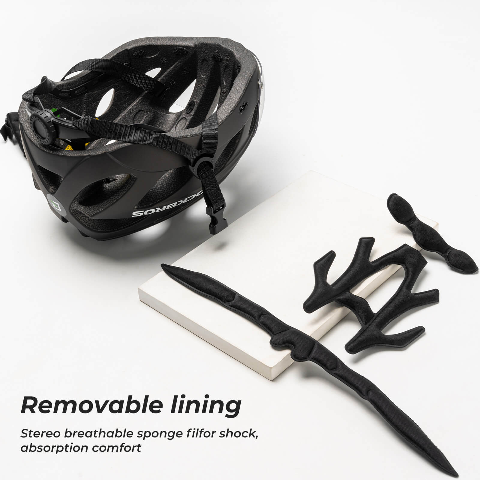 Pottier Bike Helmet with Visor and Protective Goggles