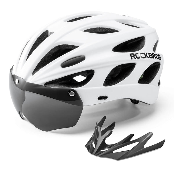 Pottier Bike Helmet with Visor and Protective Goggles