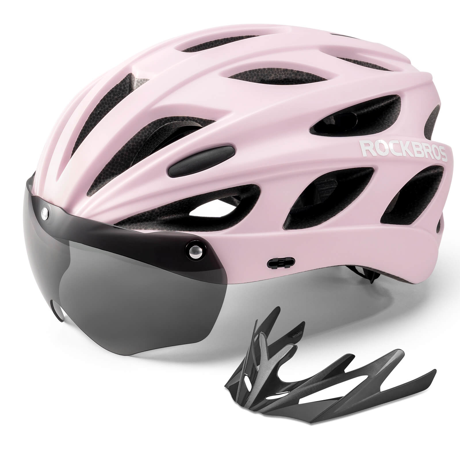 Pottier Bike Helmet with Visor and Protective Goggles