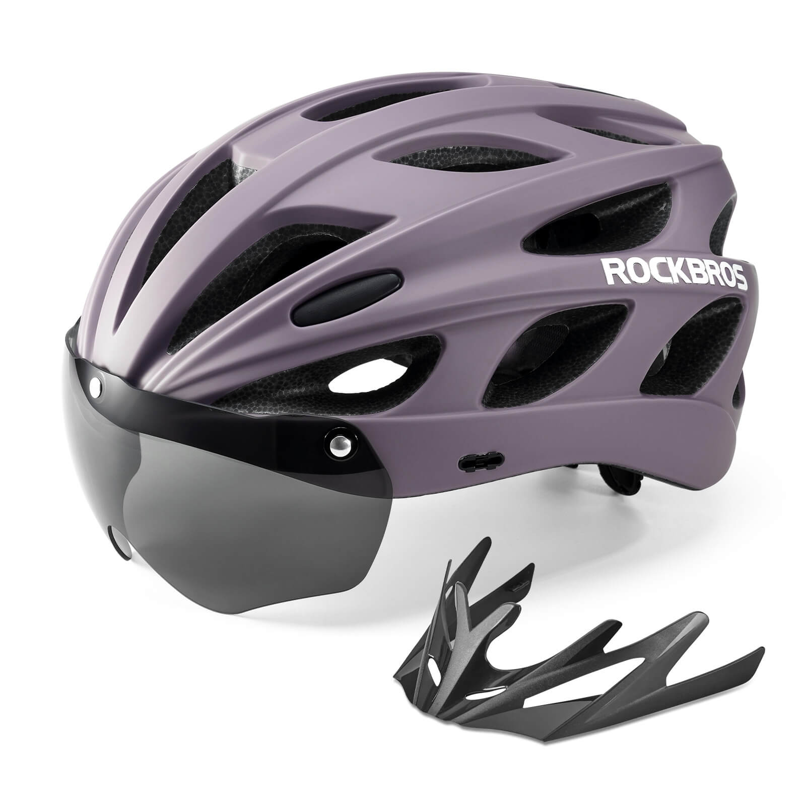 Pottier Bike Helmet with Visor and Protective Goggles