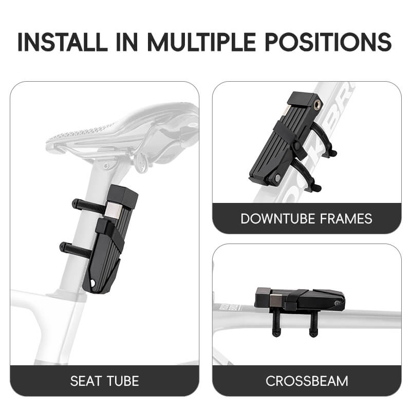 Folding Anti-Theft Bicycle Lock with Secure Key System
