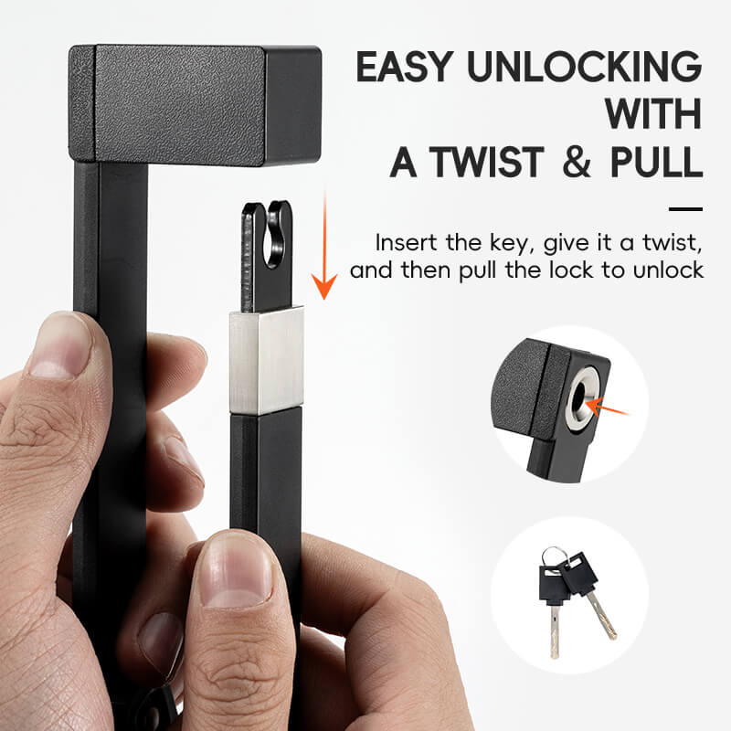 Folding Anti-Theft Bicycle Lock with Secure Key System