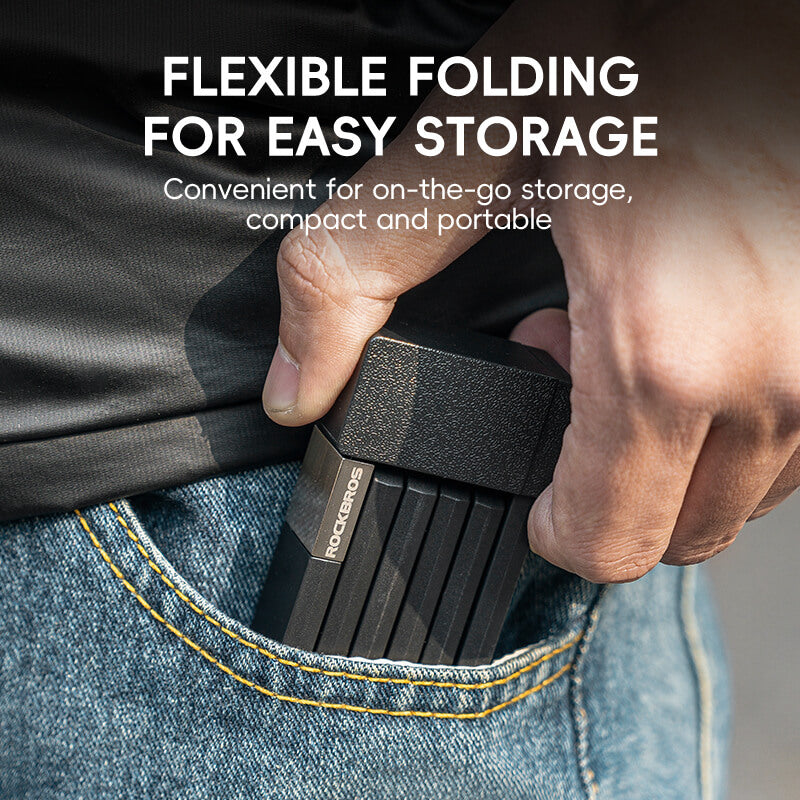 Folding Anti-Theft Bicycle Lock with Secure Key System