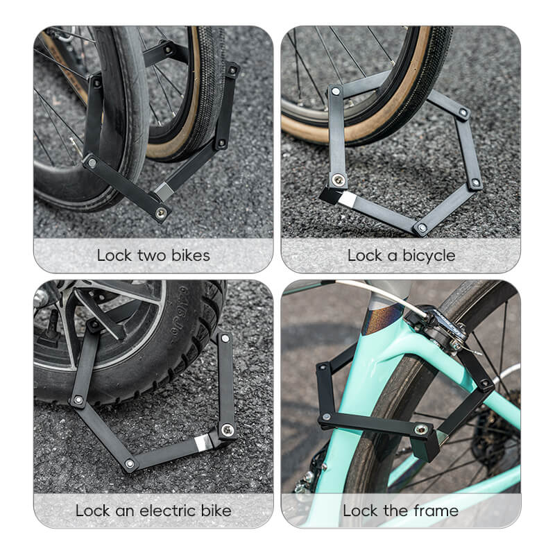 Folding Anti-Theft Bicycle Lock with Secure Key System