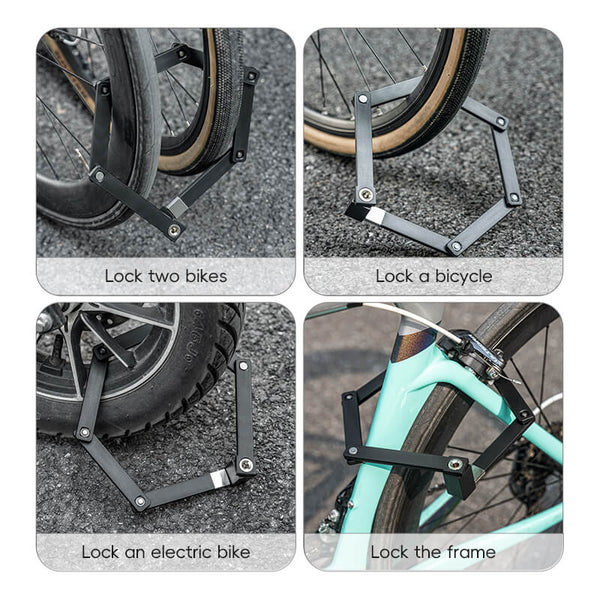 Folding Anti-Theft Bicycle Lock with Secure Key System