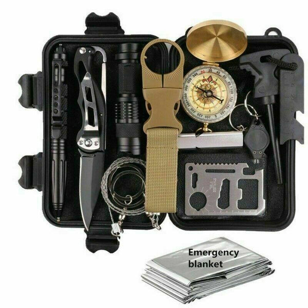 14-in-1 Outdoor Emergency Survival and Camping Gear Kit
